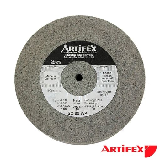 Imagen de Disco de carburo de silicio Artifex SC 80 WP grano grueso - dureza suave Ø 100 mm.