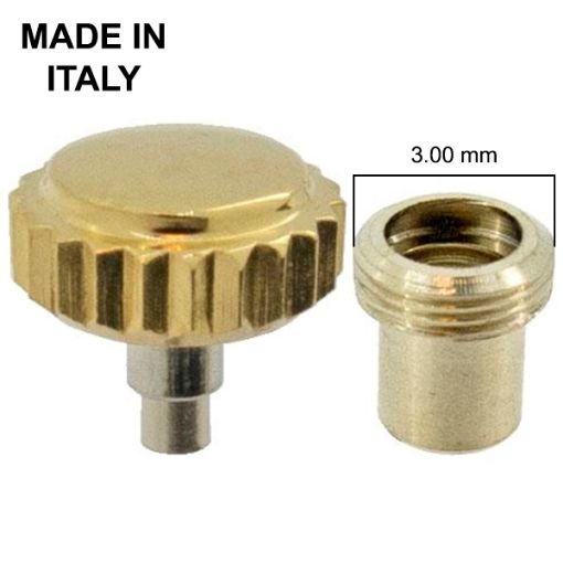 Imagen de CORONA ROSCADA TUBO CHAPADA R90 Ø5.00mm (T Ø3.00mm x 1.90mm)