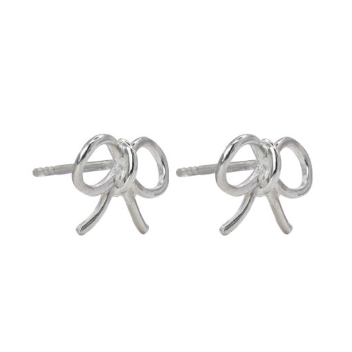 Par de Pendientes Lazo 10x10 mm plata 925