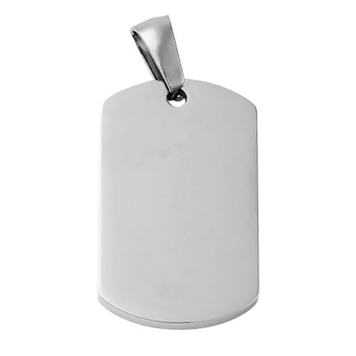 Imagen de Colgante acero SS para grabar rectangular