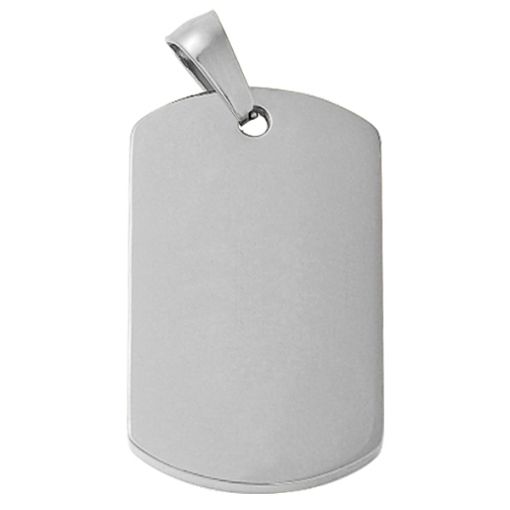 Imagen de Colgante acero SS para grabar rectangular