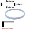 Imagen de Juntas Hytrel  de 1.75 MM para cristales de 2.00 MM