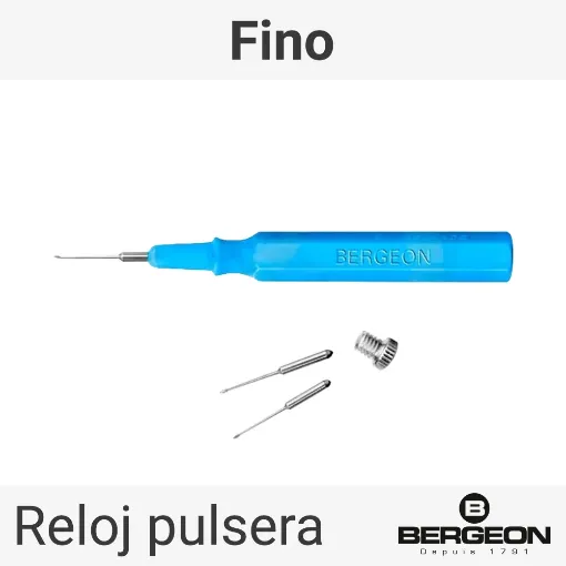 Imagen de Aceitador de plástico azul para relojes de pulsera Bergeon con punta fina - 5423-B