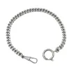 Imagen de Cadena plana para reloj de bolsillo cromada 30 cm