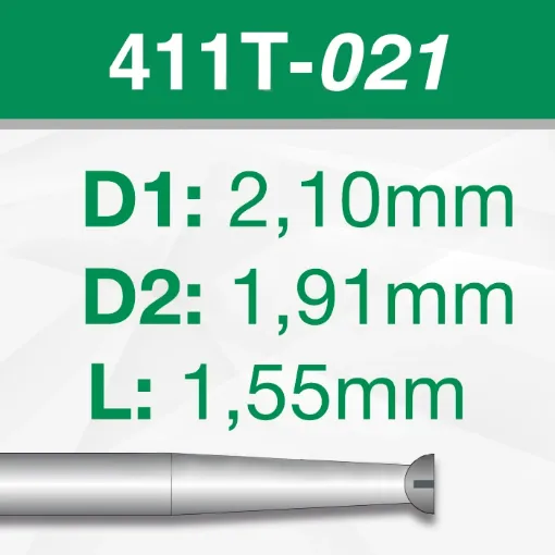 Imagen de Pack 6 fresas huecas Twincut de acero (411T) Ø:2.1mm