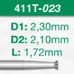 Imagen de Pack 6 fresas huecas Twincut de acero (411T) Ø:2.3mm
