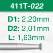 Imagen de Pack 6 fresas huecas Twincut de acero (411T) Ø:2.2mm