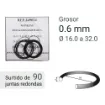 Imagen de Surtido 90 juntas de caucho redondas 0.6 mm grosor