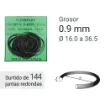 Imagen de Surtido 144 juntas de caucho redondas 0.9 mm grosor