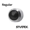 Studex Serie Regular Bola Plateada y Perla Negra