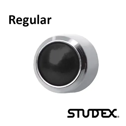 Studex Serie Regular Bola Plateada y Perla Negra