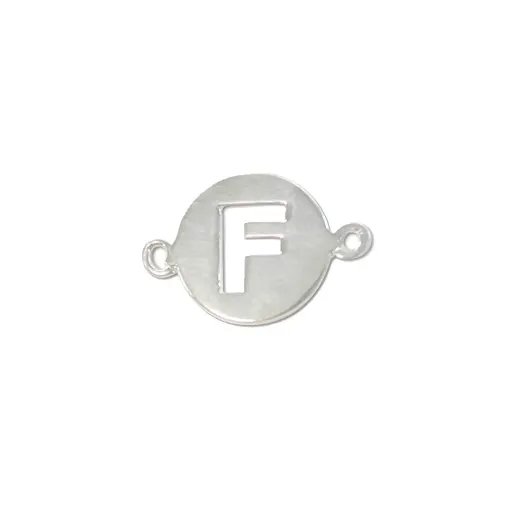 Entrepieza Letra F 16.0 mm. Plata 925