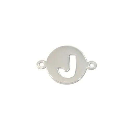 Entrepieza Letra J 16.0 mm. Plata 925