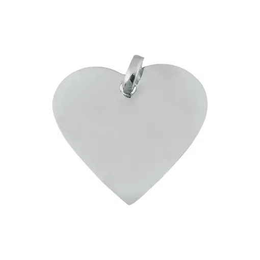 Chapa Corazón de Plata de Ley 925 