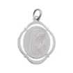 Colgante Virgen Ovalada Calada Plata 925