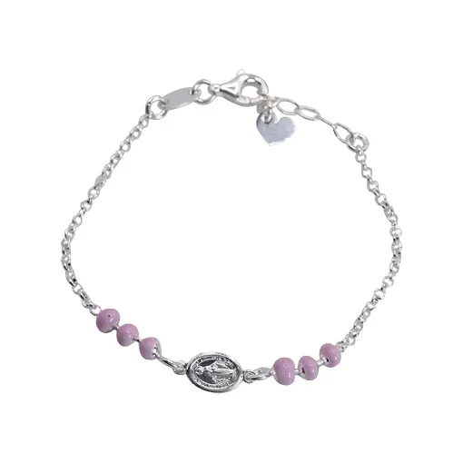 Pulsera Infantil Virgen Milagrosa Plata 925