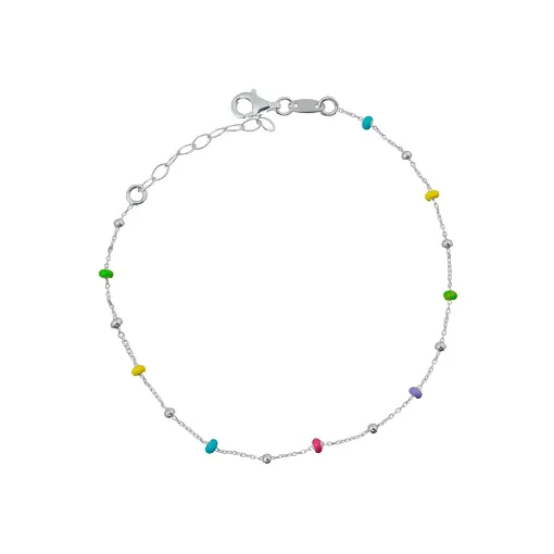 Pulsera Bolas Esmalte Arcoiris