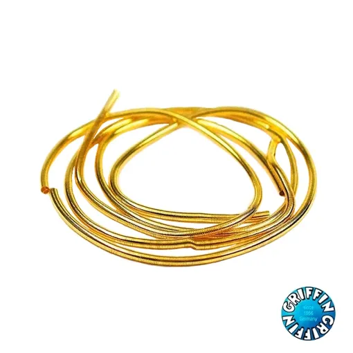 Espiral dorada chapada en 24k. Longitud 45 cm