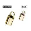 2 Terminales para pulseras chapado en 24k