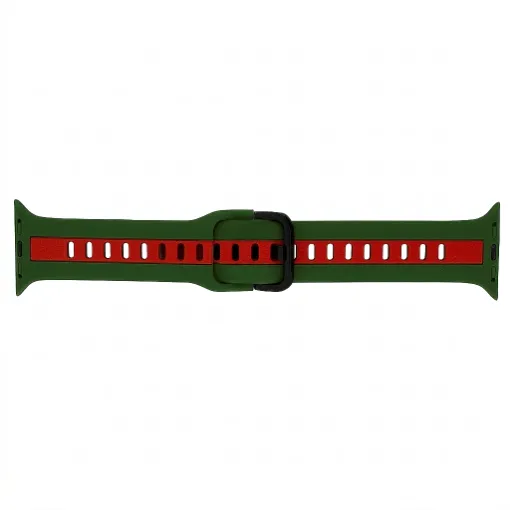 Imagen de Correa Smart Silicona Verde-Roja Texas 32 mm