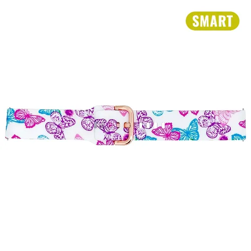 Imagen de Correa Orlando silicona estampada Mariposa 22 mm