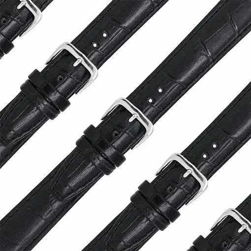 Imagen de Surtido 10 correas polipiel modelo Palencia coco color negra 18 mm