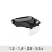 Binocular de visera con luz giratoria y visera móvil 
