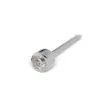 Pendiente de botón abril plateado 2 mm Studex System 75