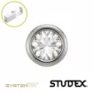 Pendiente de botón abril plateado 2 mm Studex System 75