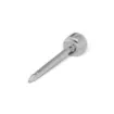 Pendiente de botón abril plateado 2 mm Studex System 75