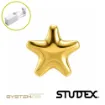Pendiente de estrella dorado 4 mm Studex System 75