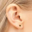 Pendiente de estrella dorado 4 mm Studex System 75