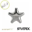 Pendiente de estrella platado 4 mm Studex System 75
