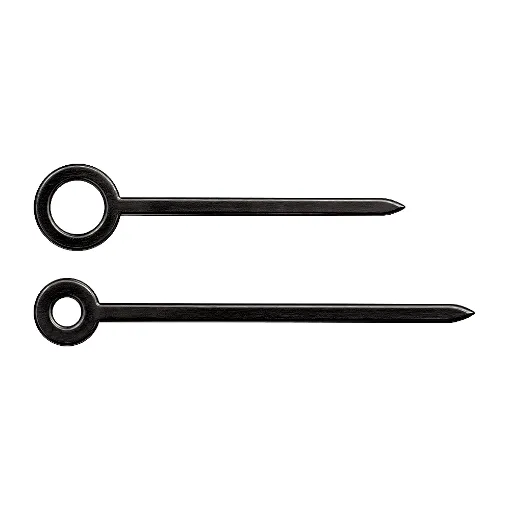 Imagen de Juego de agujas negras calibres de Ø: horaria 100 y minutera 55
