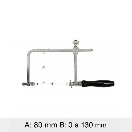 Arco de sierra ajustable hasta 130 mm.