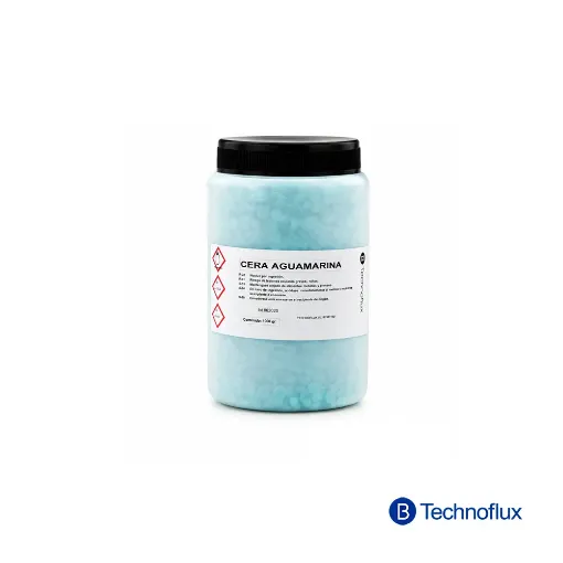 Cera aguamarina Technoflux plástica en lentejas