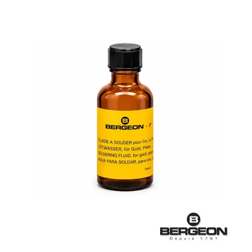 Agua de soldar Palladyl Bergeon 1976 en frasco de 50 ml para metales preciosos