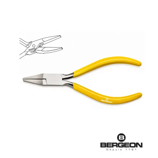 Alicate Bergeon de acero de puntas planas lisas - 2624-D