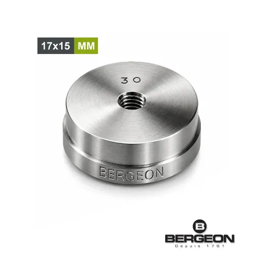 Tas base reversible Bergeon en duraluminio de 17 x 15 mm