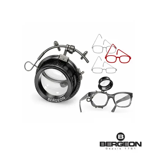 Lupa Bergeon 1492-D3 de plástico con pinza derecha de 3.3x aumentos número 3