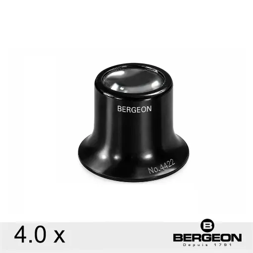 Lupa clásica estándar Bergeon de baquelita nº 2.5 de 4.0x - 4422-2.5