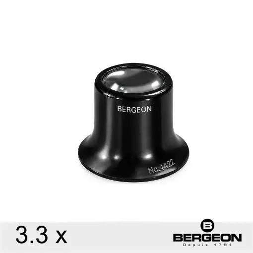 Lupa clásica estándar Bergeon de baquelita nº 3 de 3.3x - 4422-3