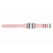 Correa smartwatch de piel rosa modelo Alaska con cierres plateados