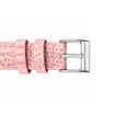 Correa smartwatch de piel rosa modelo Alaska con cierres plateados