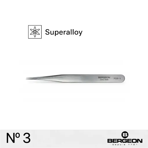 Pinza Bergeon Superalloy nº 3 - 7028-3