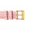 Correa smartwatch de piel rosa modelo Alaska con cierres dorados