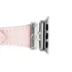 Correa smartwatch de piel rosa modelo Alaska con cierres plateados