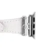 Correa smartwatch de piel blanca modelo Alaska con cierres plateados