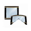 Imagen de Cristal zafiro rectangular bombé Rad 1.90 mm grosor. 24.0 x 38.5 mm