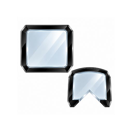 Imagen de Cristal zafiro cuadrado bombé Rad 1.20 mm grosor. 28.0 x 28.0 mm